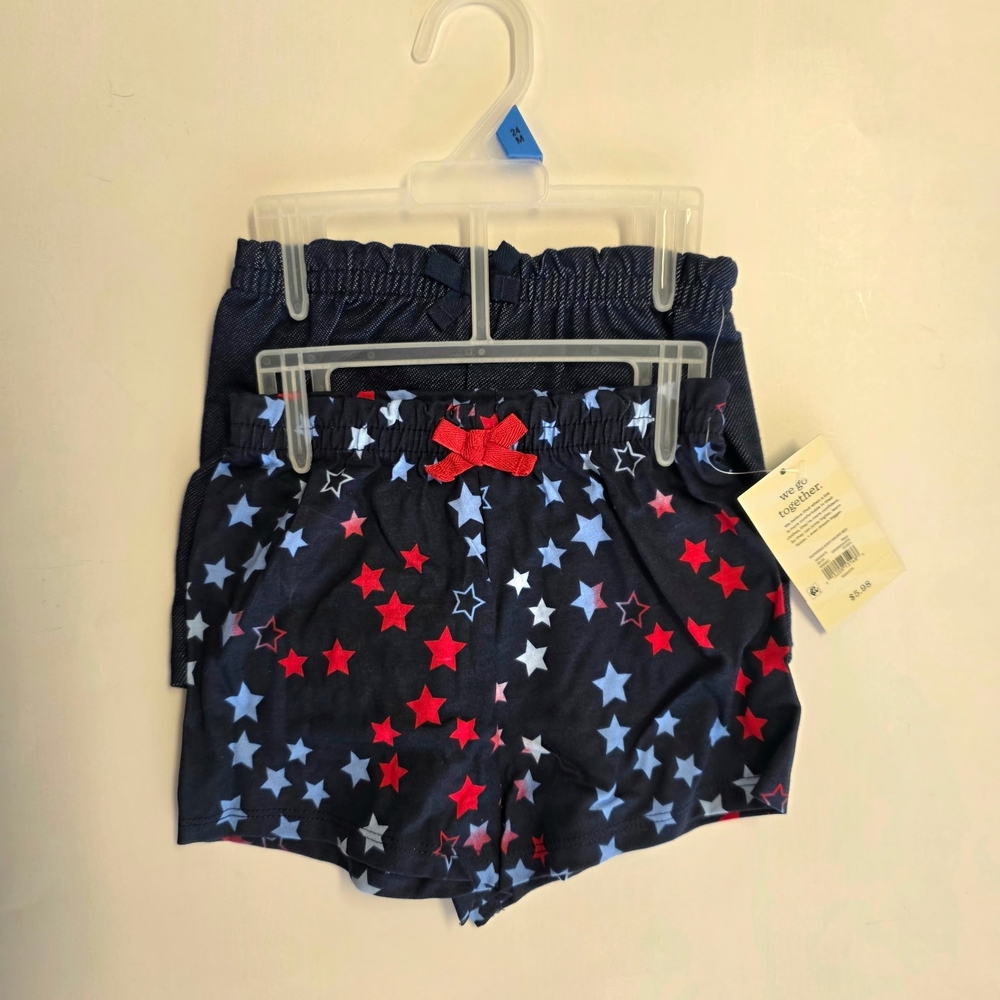 Garanimals Kids Shorts 2-pack: Navy & Star Pattern